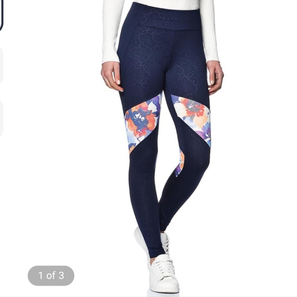 Desigual Pants - Desigual Two Tone Camo Floral Print Leggings